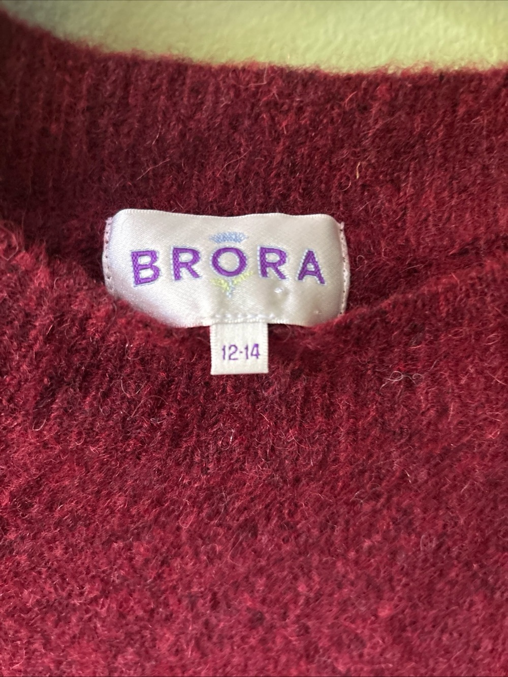 BRORA Women's Burgundy Alpaca /merino Wool Sweater Jumper 12-14 (M-L) - Picture 3 of 5